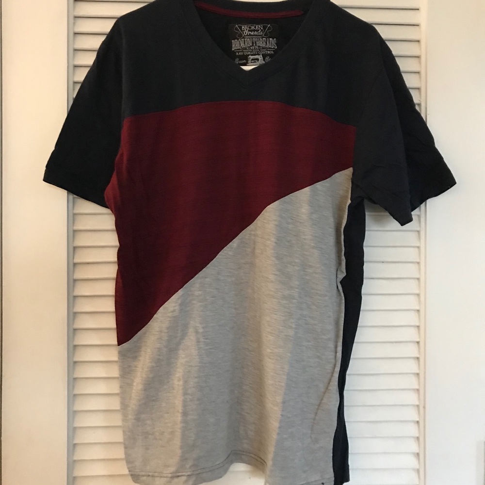 Navy, Burgundy, Gray Dress T-Shirt